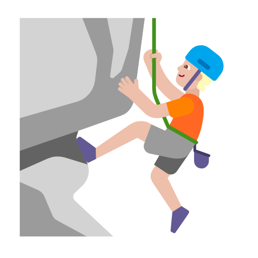 شخص يتسلّق: بشرة بلون فاتح ومعتدل لـ Microsoft Windows 11 23H2 June 2024 Update