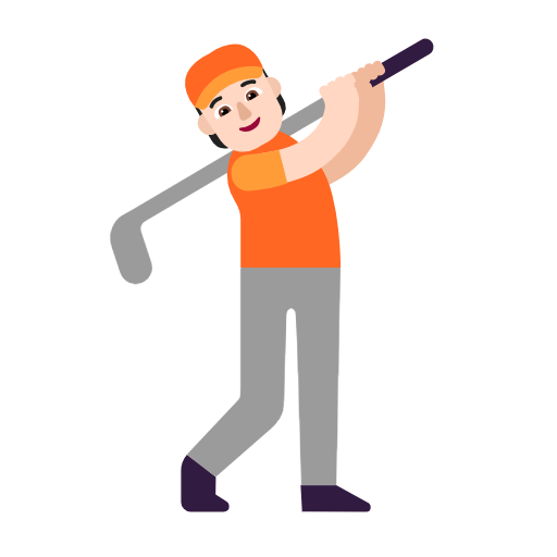 Osoba hrající golf: Světlý odstín pleti pro Microsoft Windows 11 23H2 June 2024 Update