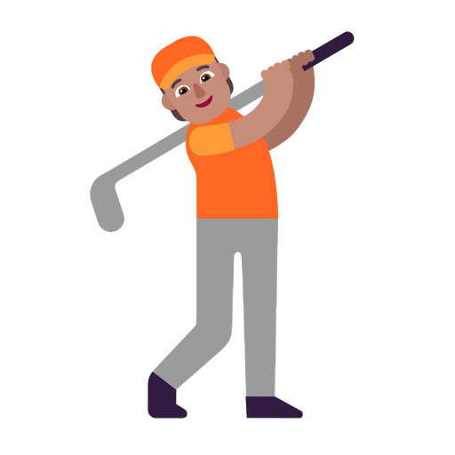 שחקן גולף: גוון עור בינוני עבור Microsoft Windows 11 23H2 June 2024 Update