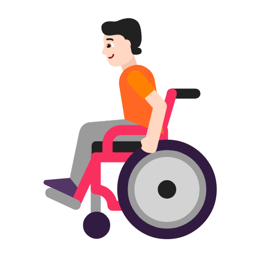 Osoba na wózku inwalidzkim: karnacja jasna dla Microsoft Windows 11 23H2 June 2024 Update