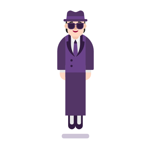 Pria melayang mengenakan jas: warna kulit cerah untuk Microsoft Windows 11 23H2 June 2024 Update