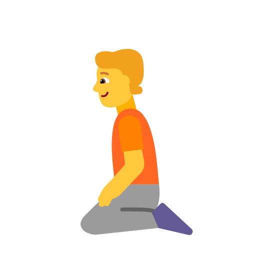 Henkilö polvillaan varten Microsoft Windows 11 23H2 June 2024 Update