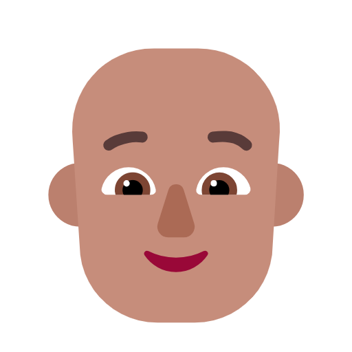 Erwachsener: Mittlere Hautfarbe, Glatze für Microsoft Windows 11 23H2 June 2024 Update