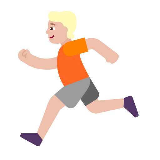 Άτομο τρέχει: μεσαίος-ανοιχτόχρωμος τόνος δέρματος για Microsoft Windows 11 23H2 June 2024 Update