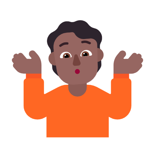 Osoba Pokrčení ramen: Středně tmavý odstín pleti pro Microsoft Windows 11 23H2 June 2024 Update