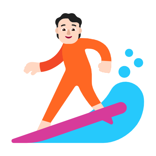 Sörf yapan kişi: açık cilt tonu için Microsoft Windows 11 23H2 June 2024 Update