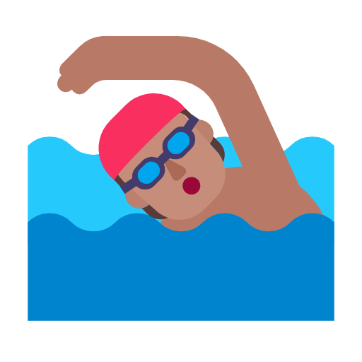 Osoba plavání: Střední tón pleti pro Microsoft Windows 11 23H2 June 2024 Update