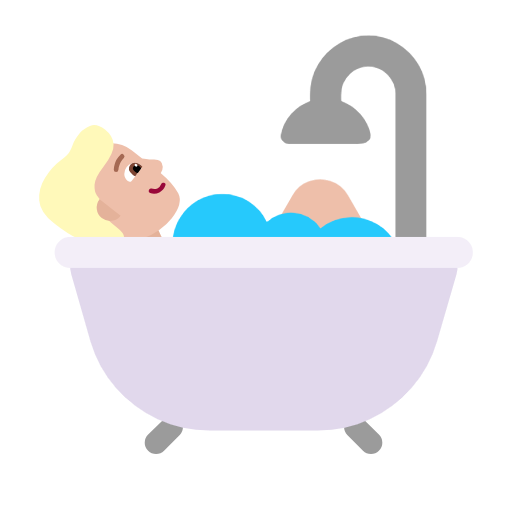 Person Taking Bath: Medium-Light Skin Tone for Microsoft Windows 11 23H2 June 2024 Update