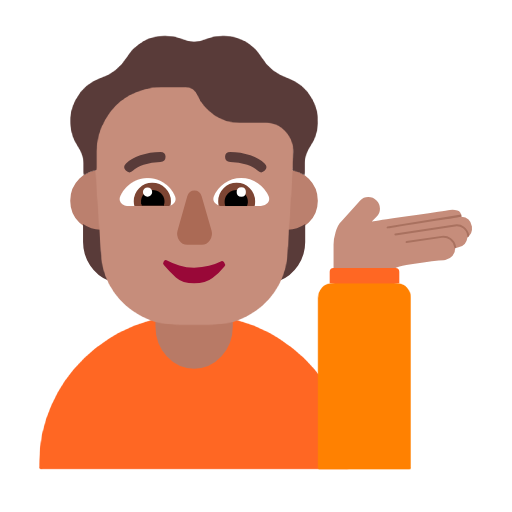 Person vender håndfladen op: medium teint for Microsoft Windows 11 23H2 June 2024 Update