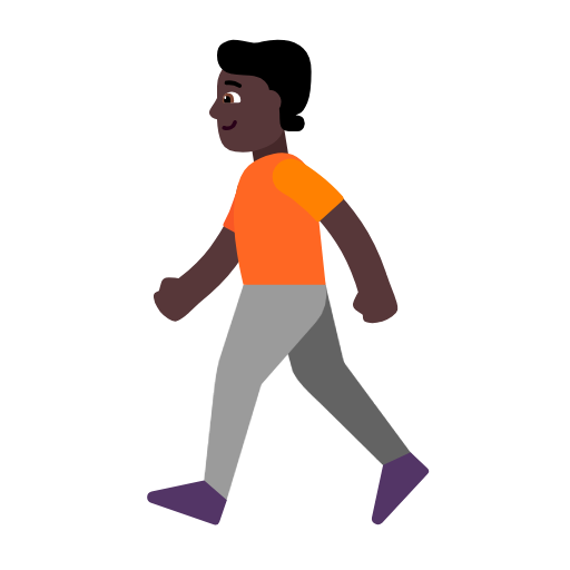 Personne Qui Marche: Peau Foncée pour Microsoft Windows 11 23H2 June 2024 Update