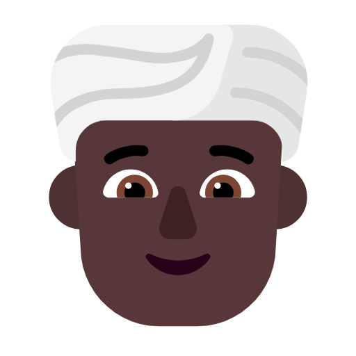 Osoba nosící turban: Tmavý odstín pleti pro Microsoft Windows 11 23H2 June 2024 Update