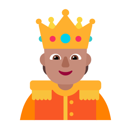 Taç takmış insan: orta cilt tonu için Microsoft Windows 11 23H2 June 2024 Update