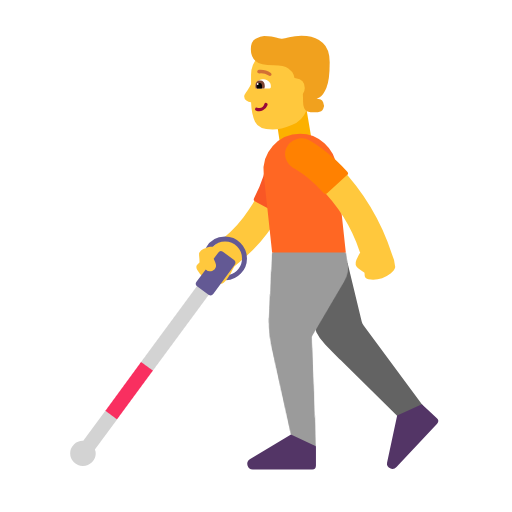 Osoba s bílou holí pro Microsoft Windows 11 23H2 June 2024 Update