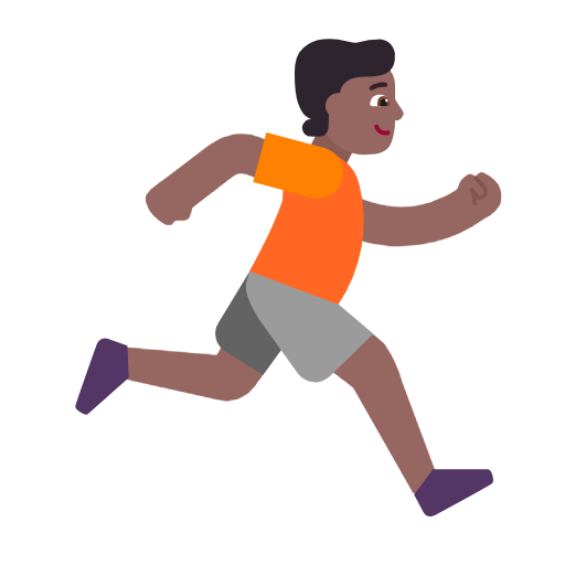 Osoba běžící tváří vpravo: Středně tmavý odstín pleti pro Microsoft Windows 11 23H2 June 2024 Update