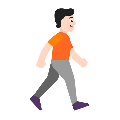 Osoba jdoucí čelem doprava: světlý tón pleti pro Microsoft Windows 11 23H2 June 2024 Update