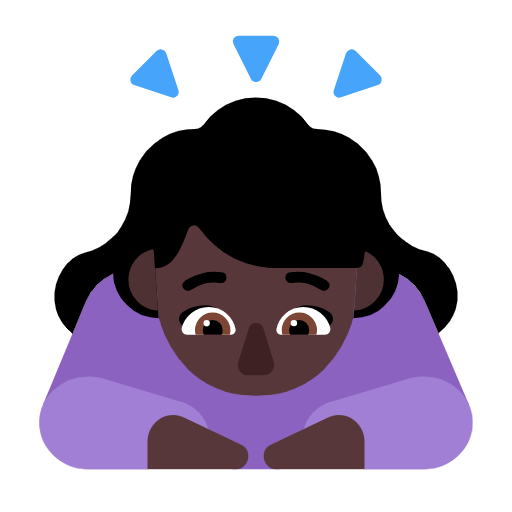 सर झुकाती महिला: साँवली त्वचा Microsoft Windows 11 23H2 June 2024 Update के लिए