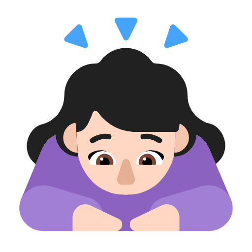 ผู้หญิงโค้งคำนับ: โทนผิวสีขาว สำหรับ Microsoft Windows 11 23H2 June 2024 Update