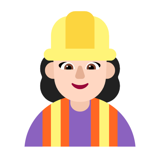 Treballadora de la construcció: pell clara per Microsoft Windows 11 23H2 June 2024 Update