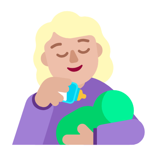 Bebek emziren kadın: orta açık cilt tonu için Microsoft Windows 11 23H2 June 2024 Update