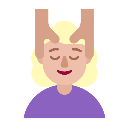 Người phụ nữ được xoa bóp mặt: màu da sáng trung bình cho Microsoft Windows 11 23H2 June 2024 Update