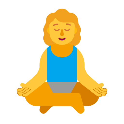 Người phụ nữ ngồi kiết già cho Microsoft Windows 11 23H2 June 2024 Update