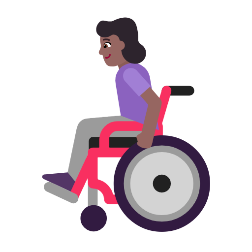 Kvinna i manuell rullstol: mellanmörk hy för Microsoft Windows 11 23H2 June 2024 Update