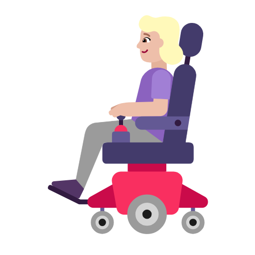 ผู้หญิงในวีลแชร์แบบใช้มอเตอร์: โทนผิวสีขาวเหลือง สำหรับ Microsoft Windows 11 23H2 June 2024 Update