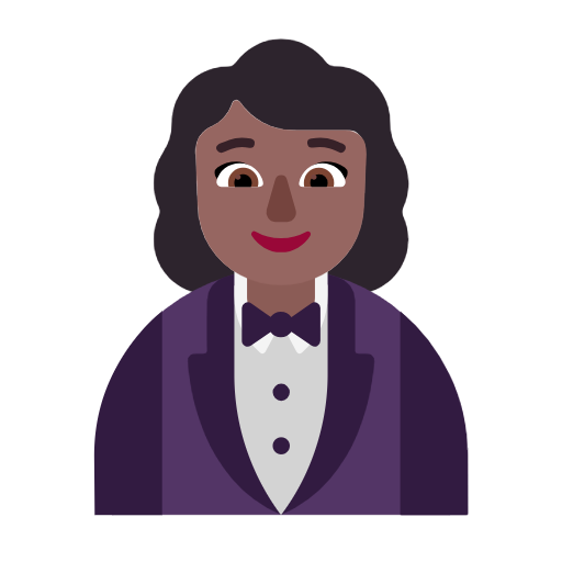 Vrouw in smoking: donkergetinte huidskleur voor Microsoft Windows 11 23H2 June 2024 Update