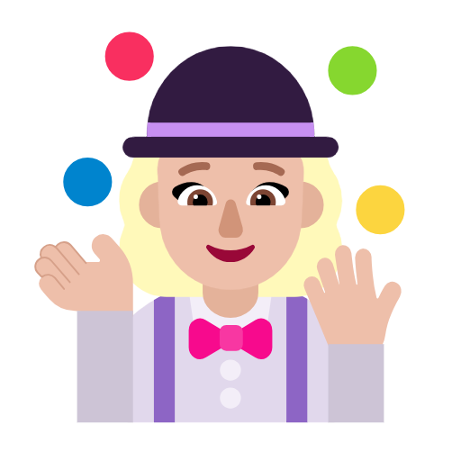 Jonglör kadın: orta açık cilt tonu için Microsoft Windows 11 23H2 June 2024 Update