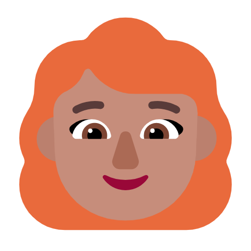 Mujer: Tono De Piel Medio, Pelo Pelirrojo para Microsoft Windows 11 23H2 June 2024 Update