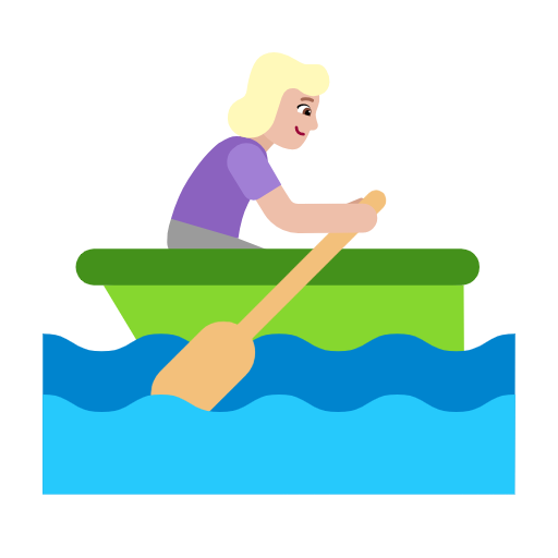 Wanita mendayung perahu: warna kulit cerah-sedang untuk Microsoft Windows 11 23H2 June 2024 Update