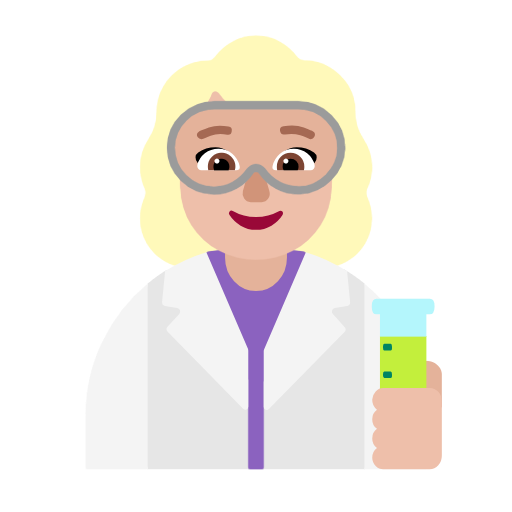 Kadın bilim insanı: orta açık cilt tonu için Microsoft Windows 11 23H2 June 2024 Update