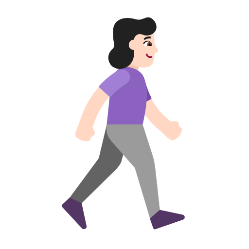 Γυναίκα που περπατά στραμμένη προς τα δεξιά: ανοιχτόχρωμος τόνος δέρματος για Microsoft Windows 11 23H2 June 2024 Update