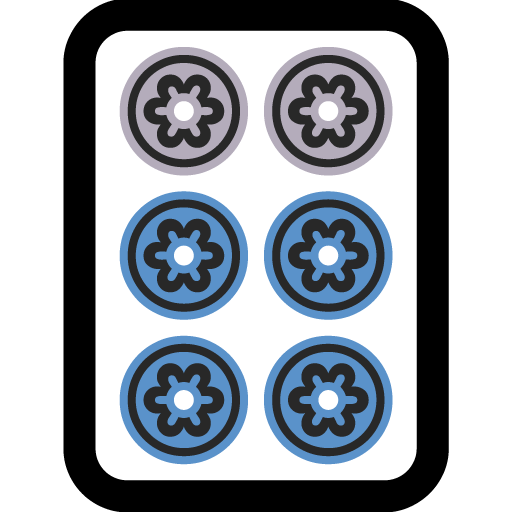 Mahjong Tegel Zes van Cirkels voor Microsoft Windows 11 23H2