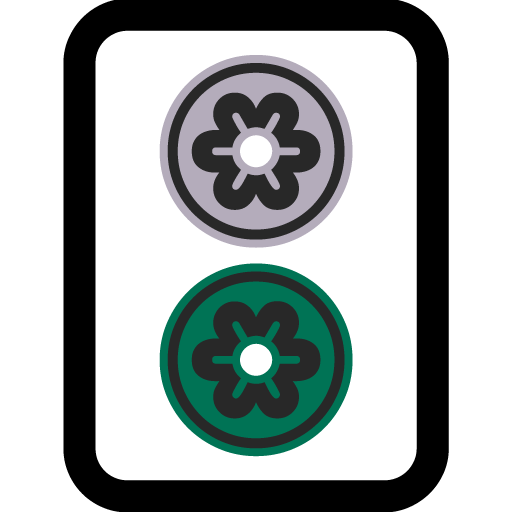 Mahjongbricka två av cirklar för Microsoft Windows 11 23H2