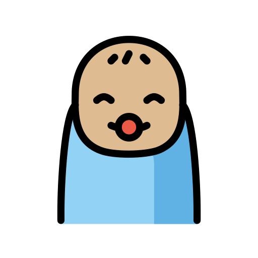 Bébé: Peau Moyennement Claire pour OpenMoji 15.1