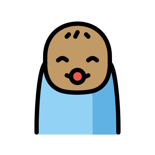 Bébé: Peau Légèrement Mate pour OpenMoji 15.1