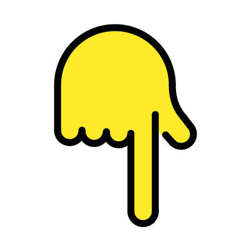 Nedåtpekande finger för OpenMoji 15.1