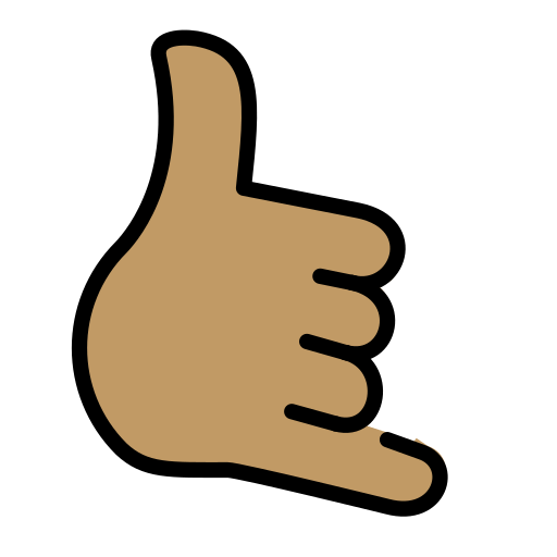 第给我打电话: 中等肤色号为第OpenMoji 15.1号