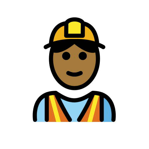 Muncitor în construcții: Culoare medie-închis a pielii pentru OpenMoji 15.1