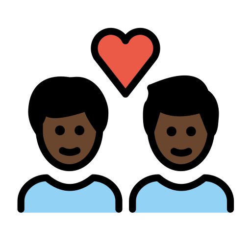 Par med hjerte: mand, mand og mørk teint for OpenMoji 15.1