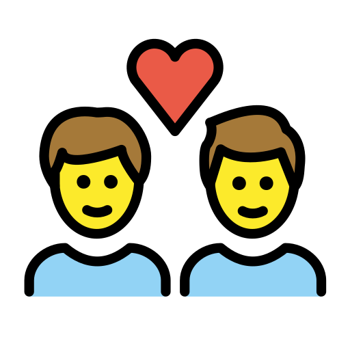 Casal Apaixonado: Homem, Homem para OpenMoji 15.1