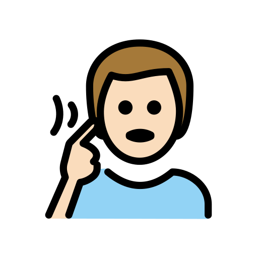 Homem Surdo: Pele Clara para OpenMoji 15.1