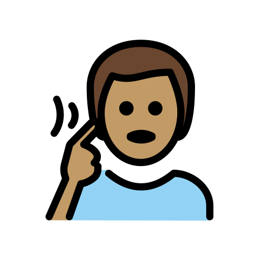 Hluchý muž: Střední odstín pleti pro OpenMoji 15.1