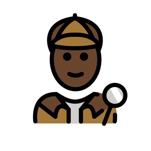 第侦探: 较深肤色号为第OpenMoji 15.1号