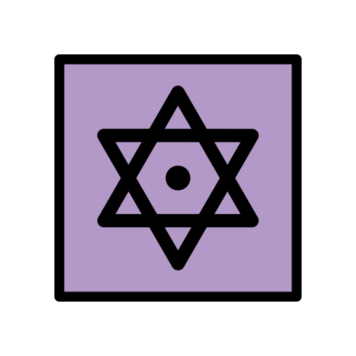 Estrella de sis puntes amb punts per OpenMoji 15.1