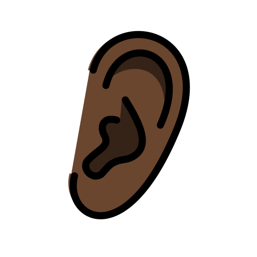 第耳朵: 较深肤色号为第OpenMoji 15.1号