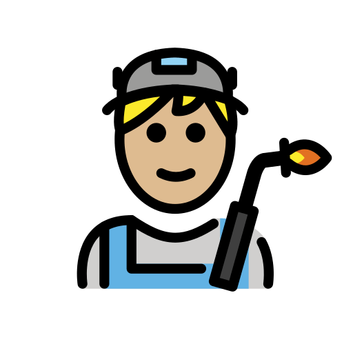 Persona Che Lavora In Fabbrica: Carnagione Abbastanza Chiara per OpenMoji 15.1