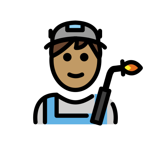 Εργάτης εργοστασίου: μεσαίος τόνος δέρματος για OpenMoji 15.1