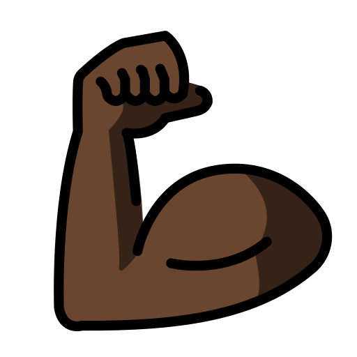 Bicipite: Carnagione Scura per OpenMoji 15.1